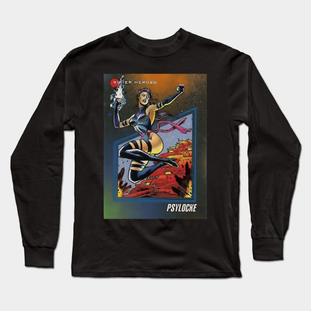 Psylocke Long Sleeve T-Shirt by Psychosis Media